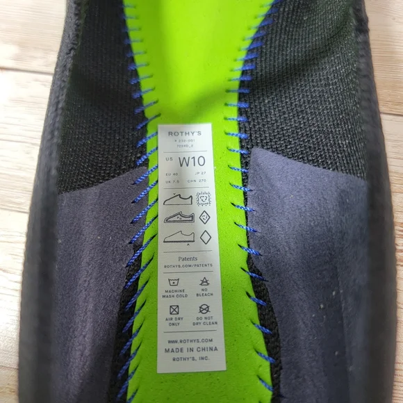 Rothy's The Max Square Toe Mary Jane In black US W 10 - Picture 11 of 11